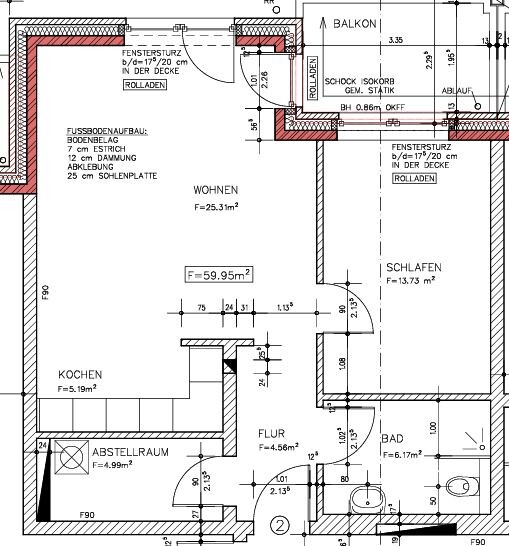 Erstbezug im Neubau: 2 Zimmer auf ca. 64,39 m² mit tollem Balkon (3 Wohnungen verfügbar)!