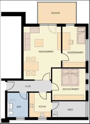 Tolle 3-Zimmer-Obergeschosswohnung mit Balkon zu vermieten! Wohnfläche ca. 82 m² Wohnfläche!
